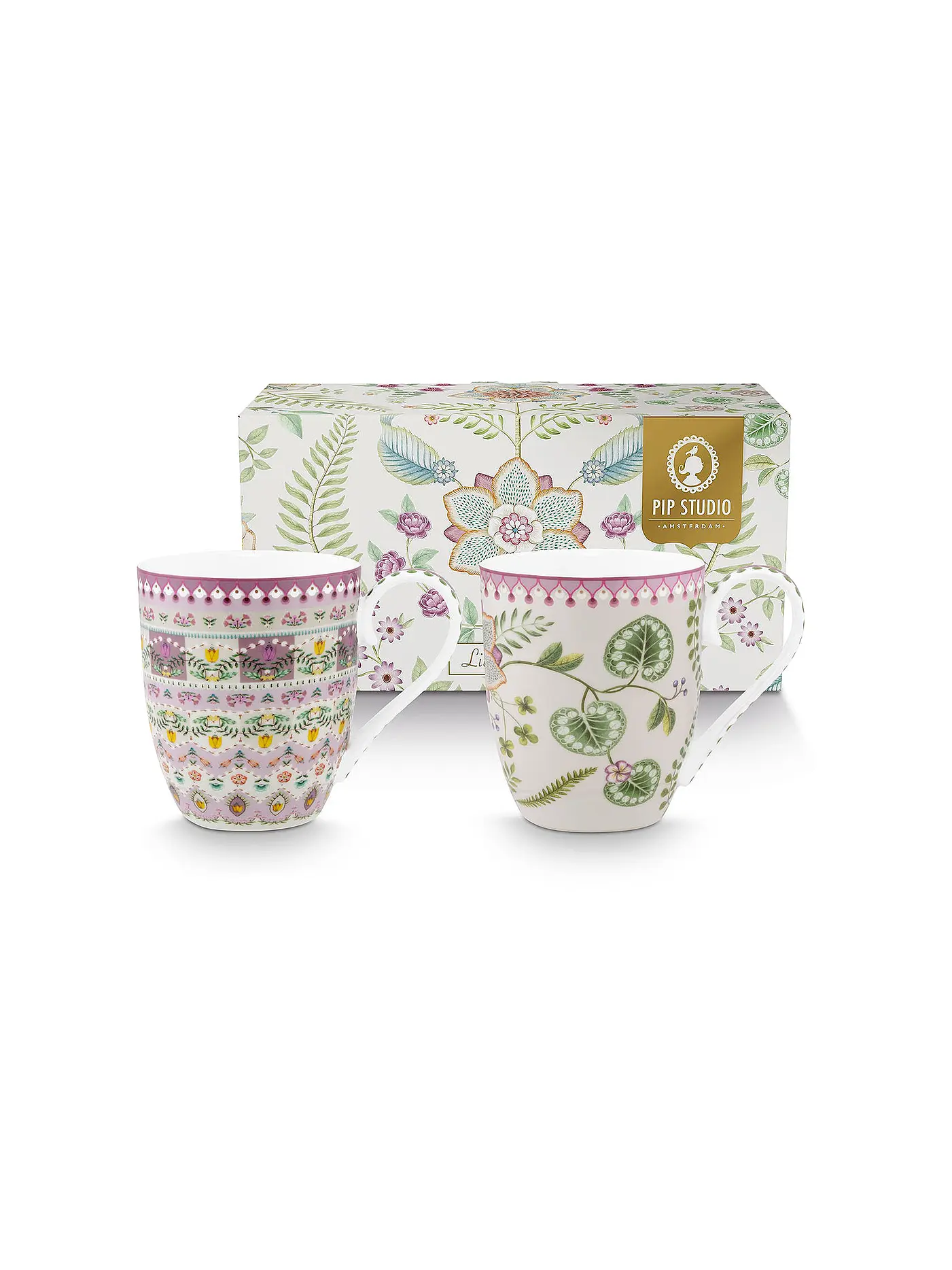 PIP STUDIO | Henkelbecher 2er Set XLarge LILY & LOTUS 450ml | 